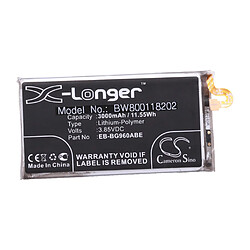 vhbw Li-Polymère batterie 3000mAh (3.85V) pour téléphone smartphone Samsung Galaxy SM-G9608/DS, SM-G960F/DS, SM-G960J, SM-G960N, SM-G960XU, WiMAX 2+