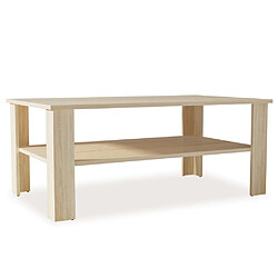 vidaXL Table basse bois d'ingénierie 100x59x42 cm chêne