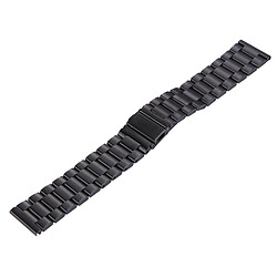 Wewoo Bracelet noir pour Fitbit Blaze Smartwatch papillon boucle 3 perles en acier inoxydable