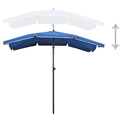 Avis vidaXL Parasol de jardin avec mât 200x130 cm bleu azuré