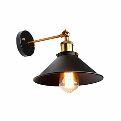 Goeco Applique Murale Vintage Industrielle Réglable Lampe de Plafond Noir en Métal Plafonnier Luminaire Rétro Applique Interieur pour Chambre, Cuisine, Restaurant, Couloir, Café, Bar