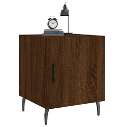 Avis vidaXL Table de chevet chêne marron 40x40x50 cm bois d’ingénierie