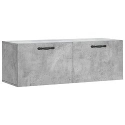 Maison Chic Armoire murale,Meuble de Rangement pour salon,cuisine gris béton 100x36,5x35 cm bois d'ingénierie -MN95547