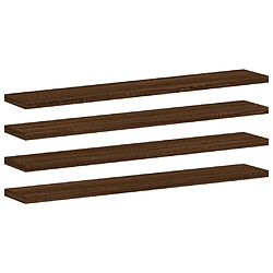 vidaXL Étagères murales 4 pcs chêne marron 60x10x1,5cm bois ingénierie