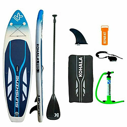 BigBuy Fun Planche de Paddle Surf Gonflable avec Accessoires Kohala Sunshine Blanc (305 x 81 x 12 cm)