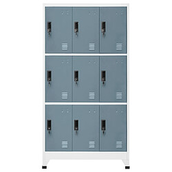 vidaXL Armoire à casiers Gris clair et gris foncé 90x45x180 cm Acier