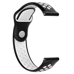 Avis Wewoo Bracelet pour montre connectée Dragonne sport en silicone bicolore Huawei série 1 18 mm noir et blanc