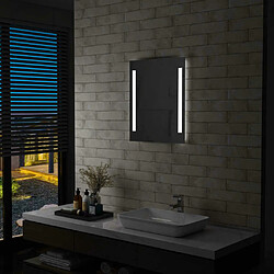 Maison Chic Miroir mural à LED, Miroir murale de salle de Bain 50x60 cm -MN98476