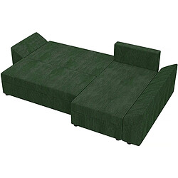 Acheter Palozi Sofa Canapé d'angle convertible avec coffre Vaugirard en velours côtelé - 3 places - Vert