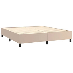 Avis vidaXL Cadre de lit sans matelas cappuccino 160x200 cm similicuir