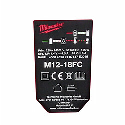 Acheter Pack de batteries Milwaukee M18 NRG 18 V chargeur M1218 FC