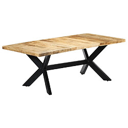 Maison Chic Table à manger | Table de salle à manger 200x100x75 cm Bois de manguier solide -GKD73769