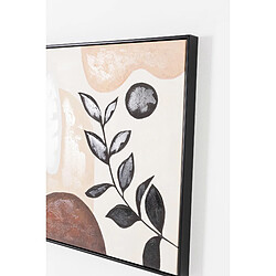 Pegane Ensemble 3 tableau peinture à l'huile sur toile, peinte avec cadre en bois noir - Longueur 120 x Profondeur 3.5 x Hauteur 90 cm pas cher