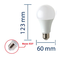 Avis VELAMP Ampoule LED SMD, standard A60, 15W / 1520lm, culot E27, 4000K