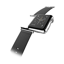 Xdoria Bracelet Cuir X-Doria Lux Band noir pour Apple Watch 38mm 