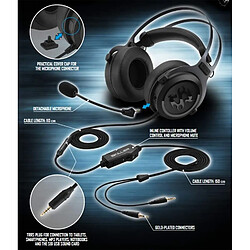 Casque audio Sharkoon SGH3 gaming pour PC / PS4 / Xbox one - 53mm - Carte son SB1