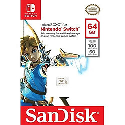 Acheter Carte microSDXC SanDisk 64 Go pour Nintendo Switch