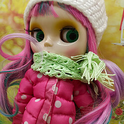 Avis 1/6 belle veste d'hiver rose et jeans avec chapeau ensemble pour Blythe Doll Dress Up