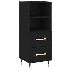 Maison Chic Buffet,Meuble de Rangement,commode pour salon,Cuisine Noir 34,5x34x90 cm Bois d'ingénierie -MN53818