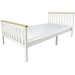 Leomark Lit blanc avec un matelas MILANO PINE 90/200