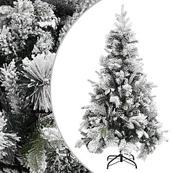 vidaXL Sapin de Noël à flocons de neige et pommes de pin 195 cm PVC/PE 