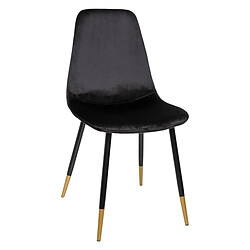 Atmosphera, Createur D'Interieur Chaise Velours Gold Tyka Noir - Atmosphera