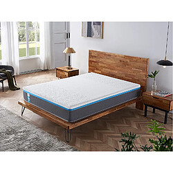 Sensoreve Matelas Ypsilon Equilibré, latex et mémoire de forme - 90x200cm - Épaisseur 28cm-Soutien Tonique Parfait & Enveloppant 