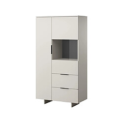 Bestmobilier Canterbury - vitrine - beige - 170 cm Canterbury - vitrine - beige - 170 cm - Beige