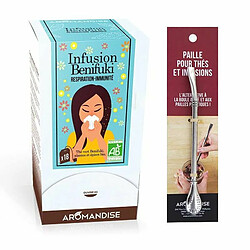 Avis Aromandise Tisane Benifuki en sachets + paille inox avec filtre