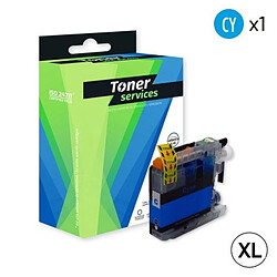 TONER SERVICES Compatible Brother LC225XL Cartouche Cyan LC225XLC (Parapluie) 