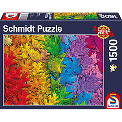 Schmidt Spiele- Puzzle de 1500 pièces Forêt à Feuilles Multicolores, 58993, coloré 