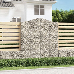 vidaXL Paniers à gabions arqués 8 pcs 200x50x220/240 cm Fer galvanisé 