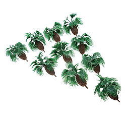 Acheter 10x plastique palm tree modèle train chemin de fer miniature scène prop 6cm