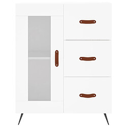 Maison Chic Buffet,Meuble de Rangement,commode pour salon,Cuisine blanc 69,5x34x90 cm bois d'ingénierie -MN76164 pas cher