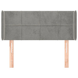 Avis Maison Chic Tête de lit scandinave avec oreilles,meuble de chambre Gris clair 103x16x78/88 cm Velours -MN13238