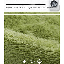 LUUCOZK Tapis à poils longs doux et moelleux pour chambre à coucher et salon - Vert gazon-180x180cm