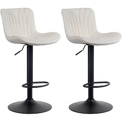 Non Lot de 2 tabourets de bar Linus velours