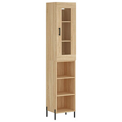 vidaXL Buffet haut Chêne sonoma 34,5x34x180 cm Bois d'ingénierie