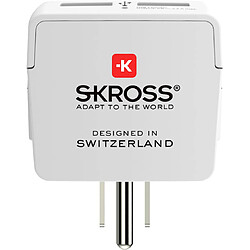 Adaptateur secteur skross europe vers royaume-uni sortie usb blanc 