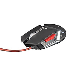 GAMIUM by WE Souris Gamer Filaire Base Métallique Hautes Performances, DPI jusqu'à 6400, Bouton Tir x3, Rétroéclairage 7 Couleurs, 8 Boutons Programmables - Noire et Argent