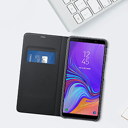 Acheter Housse Galaxy A7 2018 Etui Flip Original Portefeuille Samsung Wallet Cover Noir