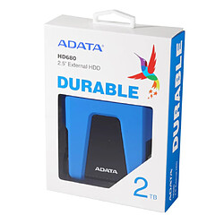 ADATA AHD680-2TU31-CBL Disque Dur HDD Externe 2To 2.5" 5400RPM USB 3.0 Bleu