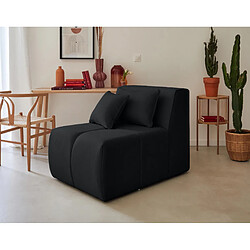 Lisa Design Caracas - module d'assise sans accoudoirs - en tissu Caracas - module d'assise sans accoudoirs - en tissu - Noir