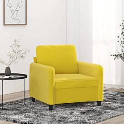 Maison Chic Fauteuil Relax pour salon | Fauteuil Jaune 60 cm Velours -GKD56121