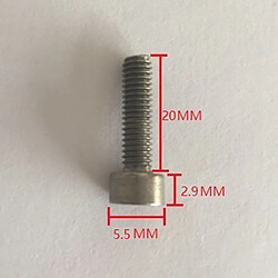 10pcs Boulons à Tête M3x20 DIN912 De Titane Hexagonal à Tête Cylindrique Durables Vis