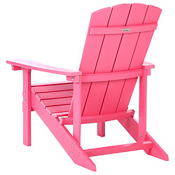 Acheter Beliani Chaise de jardin Bois d'ingénierie Rose ADIRONDACK