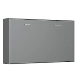 Inside 75 Armoire lit horizontale escamotable STRADA-V2 gris graphite mat couchage 90*200 cm. 