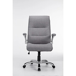 Decoshop26 Fauteuil de bureau sur roulettes confortable hauteur réglable en tissu gris clair et plastique 10_0002412