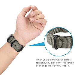 Acheter Wewoo Bracelet pour montre connectée Samsung Galaxy Watch Active en nylon à trois anneaux 22mm / S3 Gris