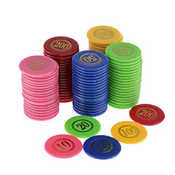 Jetons jeu bingo professionnels jetons de couleur 100 Pièces Compacteurs de Couleur Bingo Chips Marqueurs en Plastique